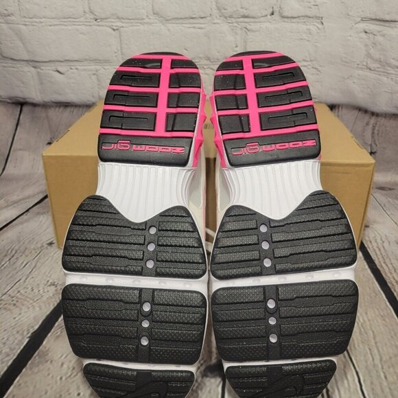 Womens Nike Zoom Air Fire- Light Silver/Hyper Pink/Olive Aura/White - Picture 11 of 12